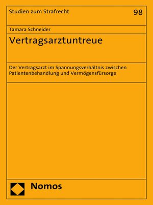 cover image of Vertragsarztuntreue